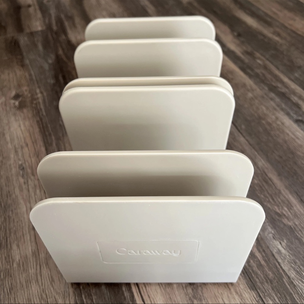 Caraway 4 Pieces Magnetic Pots & Pans Rack Divider Set Organizer Holder Stand